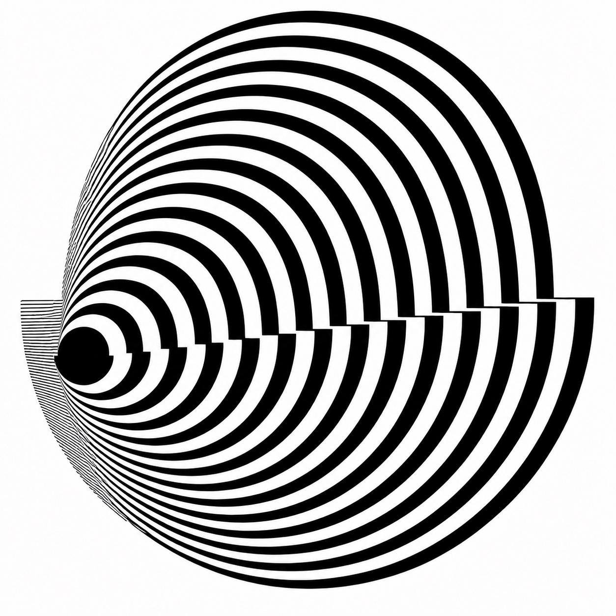 Concentric optical-art rings