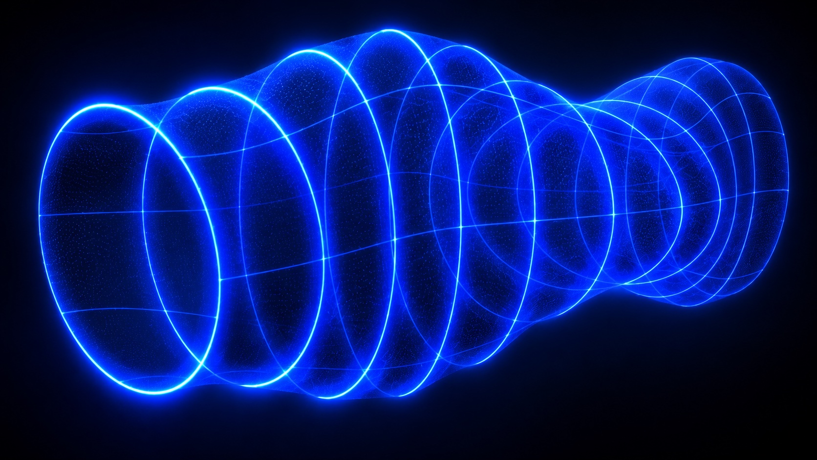 Luminous blue rings in the dark